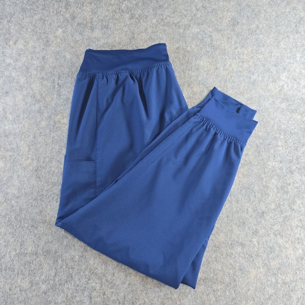 WONDERWINK Style W123 Size XLP Comfort Waist Jogger Women's Scrubs Pants Blue